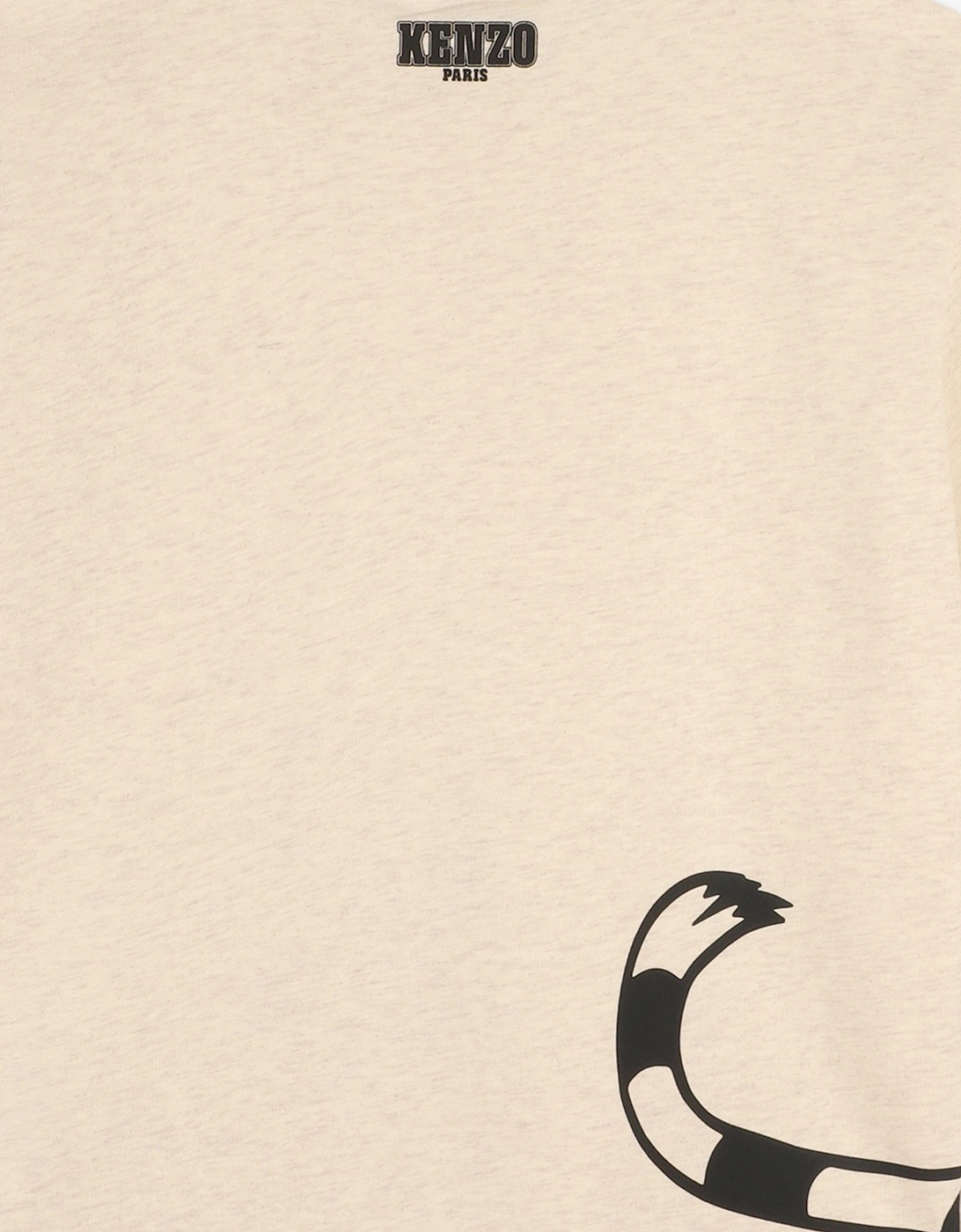 Boys Tiger Print T-Shirt in Ivory