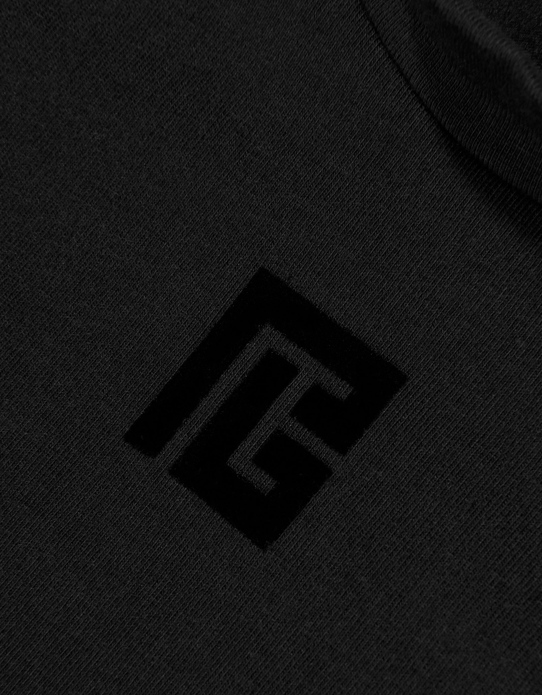 Girls Monogram Logo Top in Black