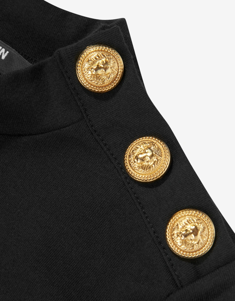 Girls Monogram Logo Top in Black