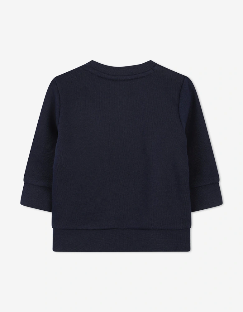 BOSS Baby Boys Embroidered Logo Sweatshirt in Navy