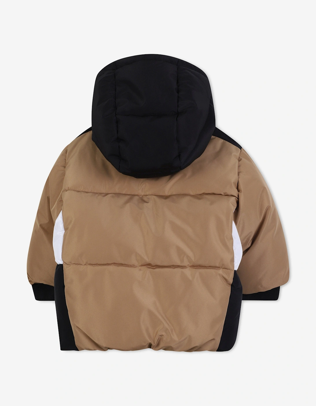BOSS Baby Boys Hooded Puffer Jacket in Brown