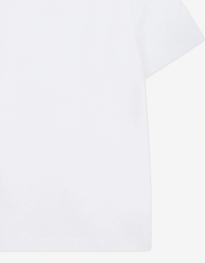 BOSS Boys Logo Print T-Shirt in White