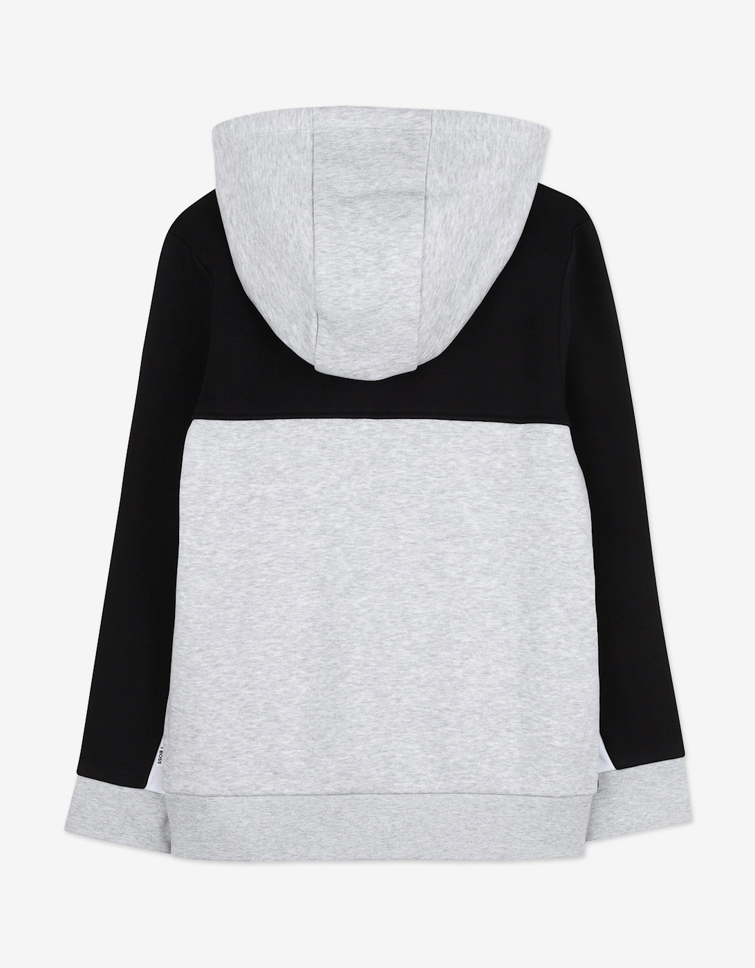 BOSS Boys Logo Print Zip Up Top in Grey