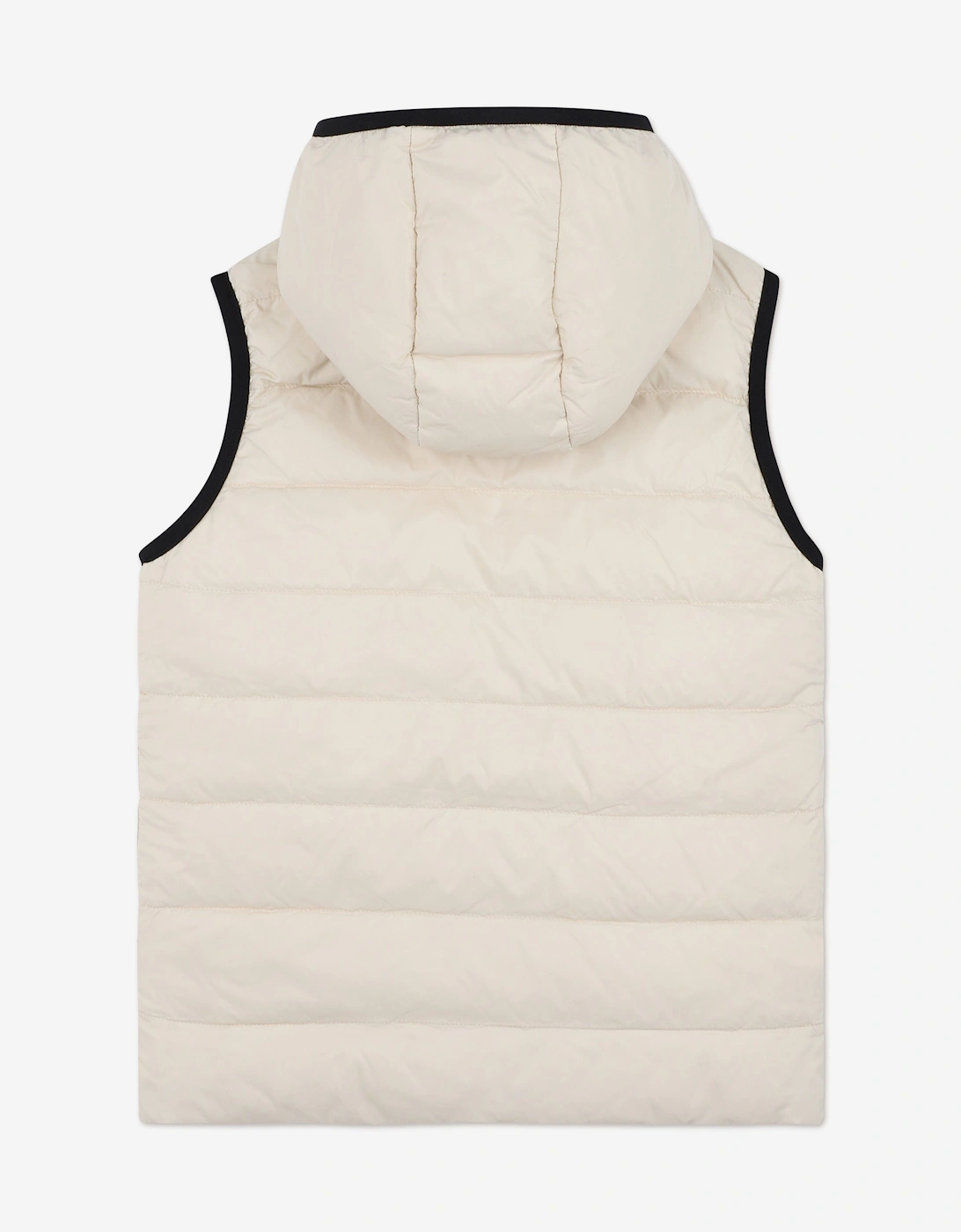 BOSS Boys Reversible Down Padded Gilet in Ivory