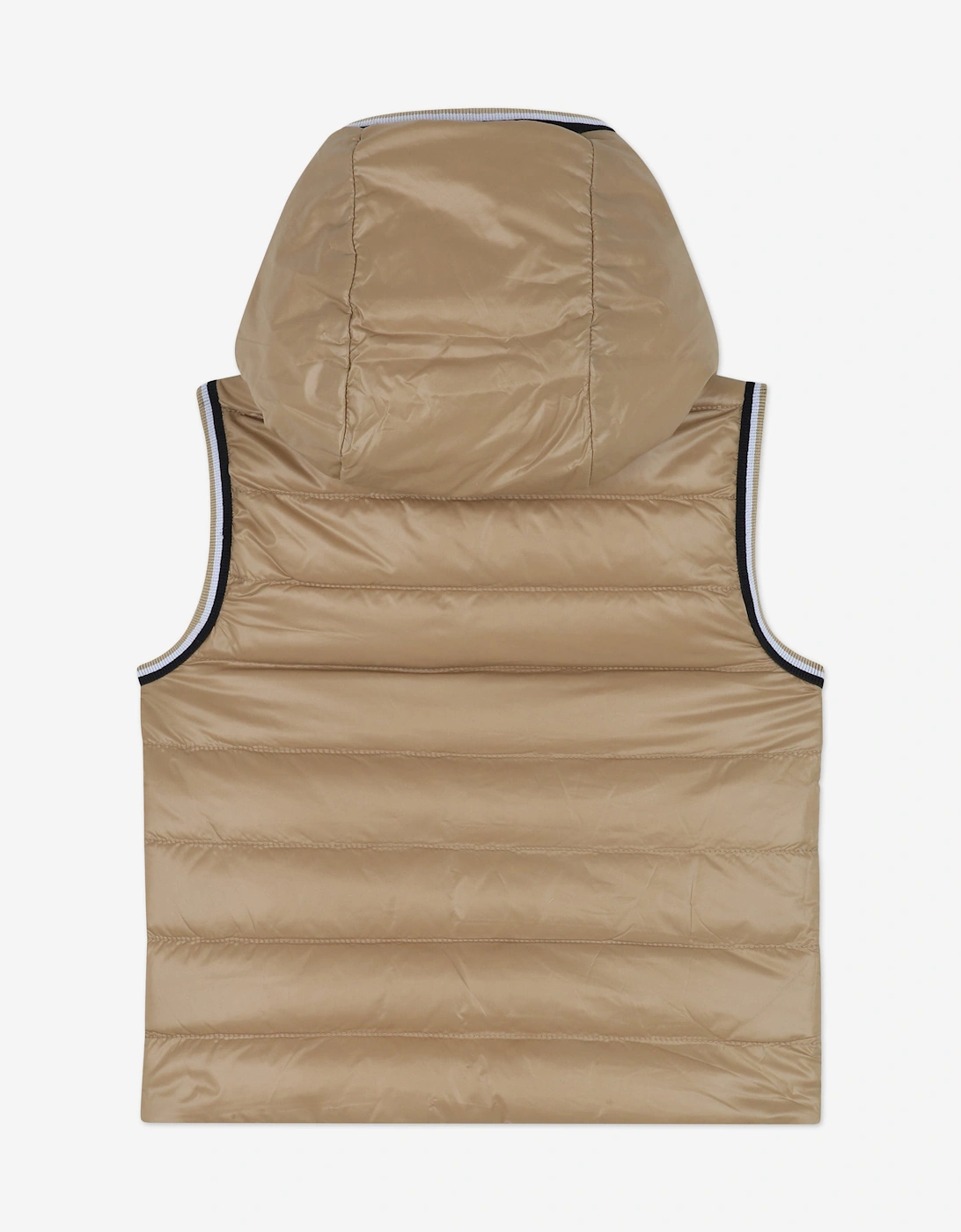 BOSS Baby Boys Reversible Down Padded Gilet in Ivory
