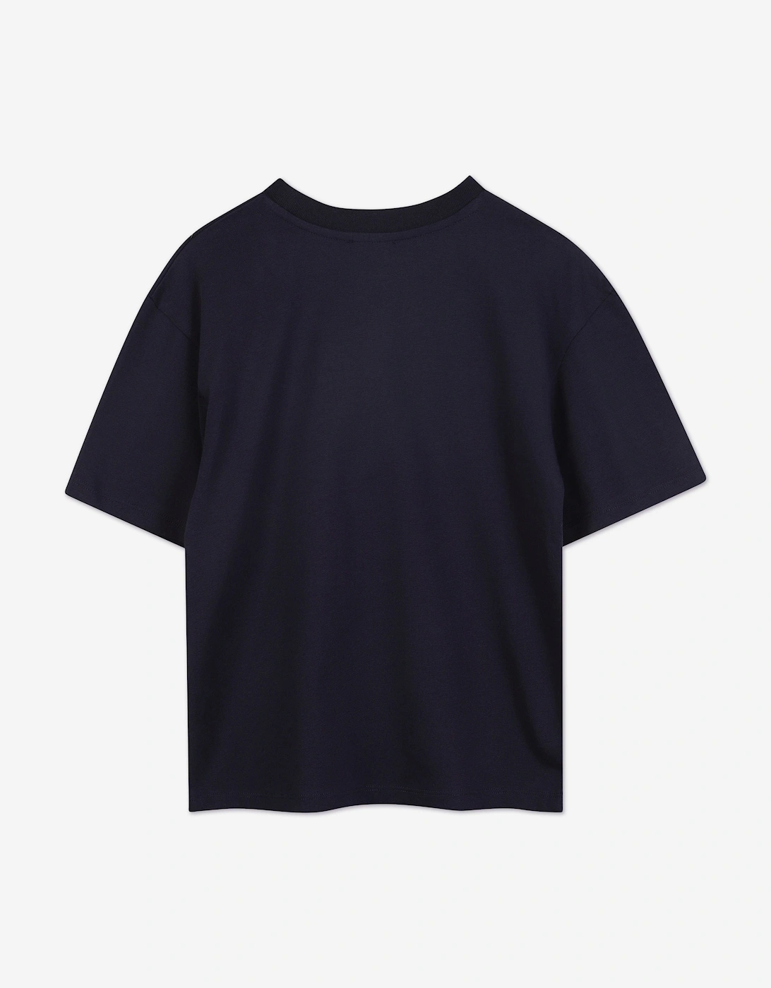 Girls Embroidered Logo T-Shirt in Navy