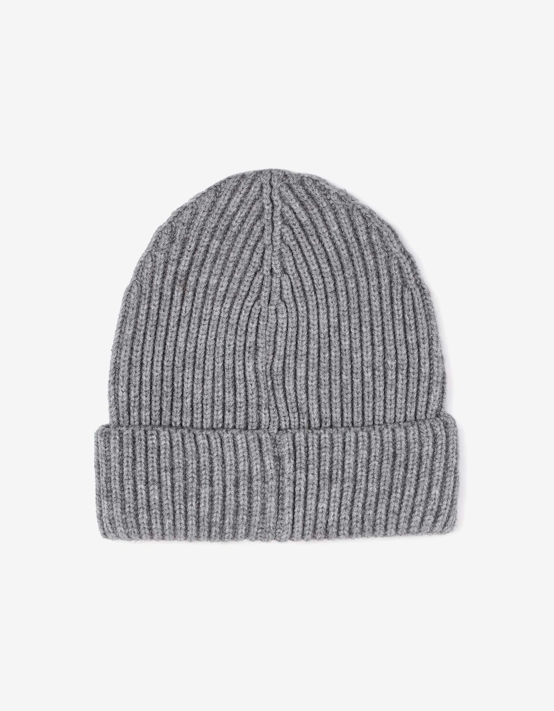 BOSS Boys Logo Knitted Beanie Hat in Grey