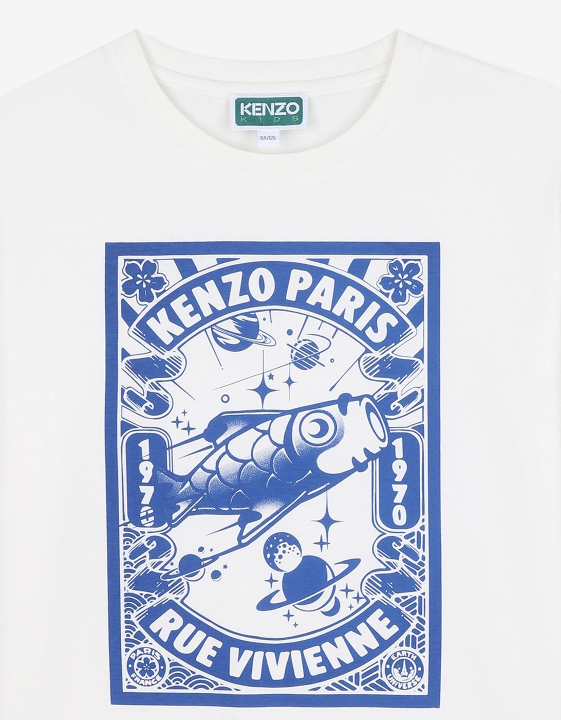 Boys Branded Print T-Shirt in Ivory