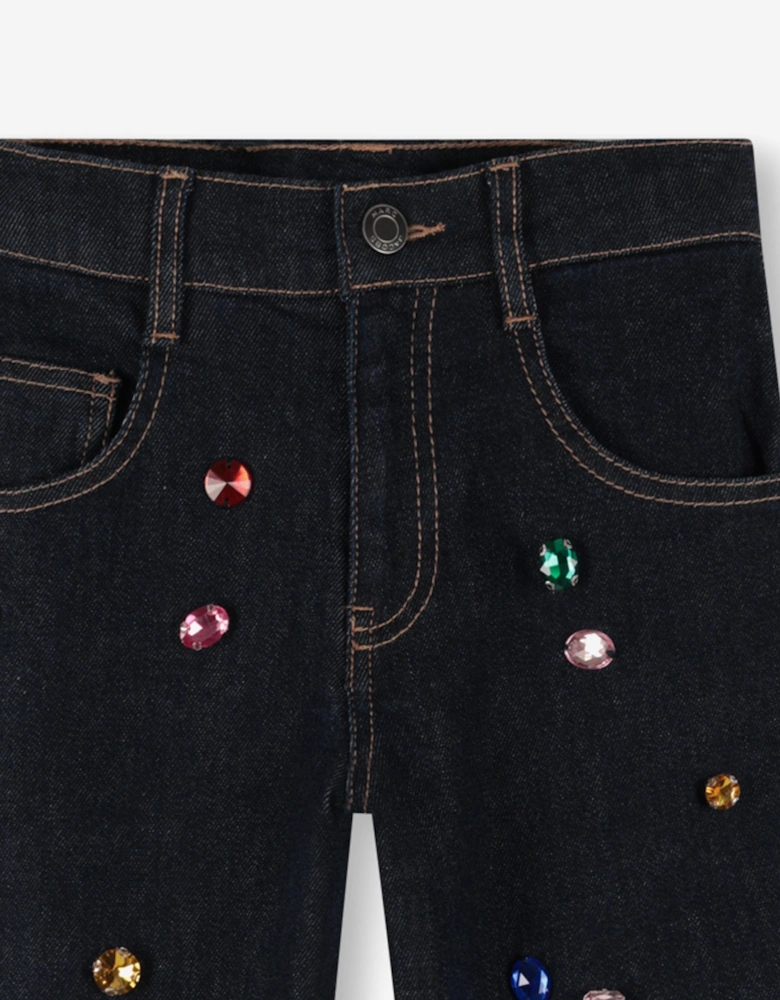 Girls Gemstone Jeans in Navy