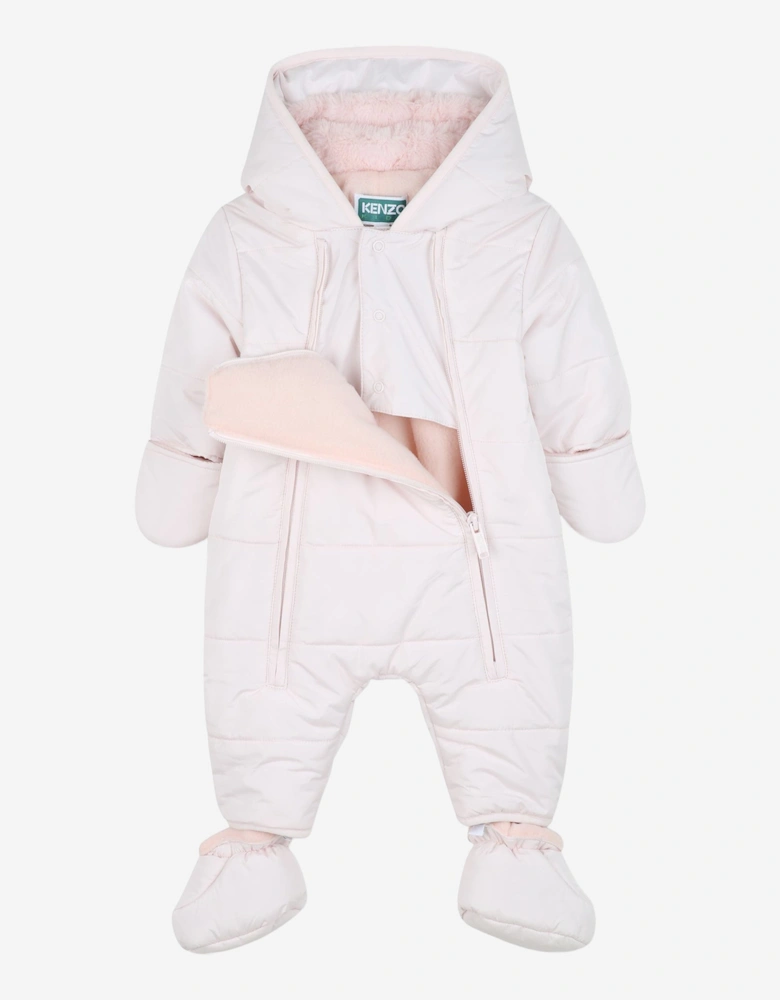 Baby Girls Elephant Snowsuit in Pink