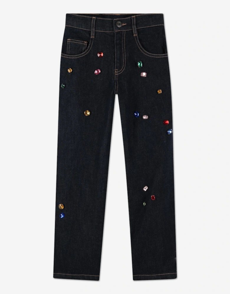 Girls Gemstone Jeans in Navy