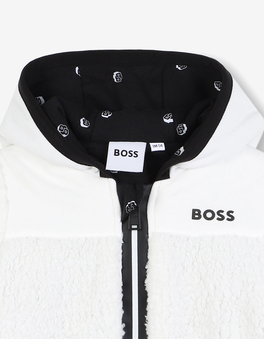 BOSS Baby Boys Faux Shearling All In One in Ivory