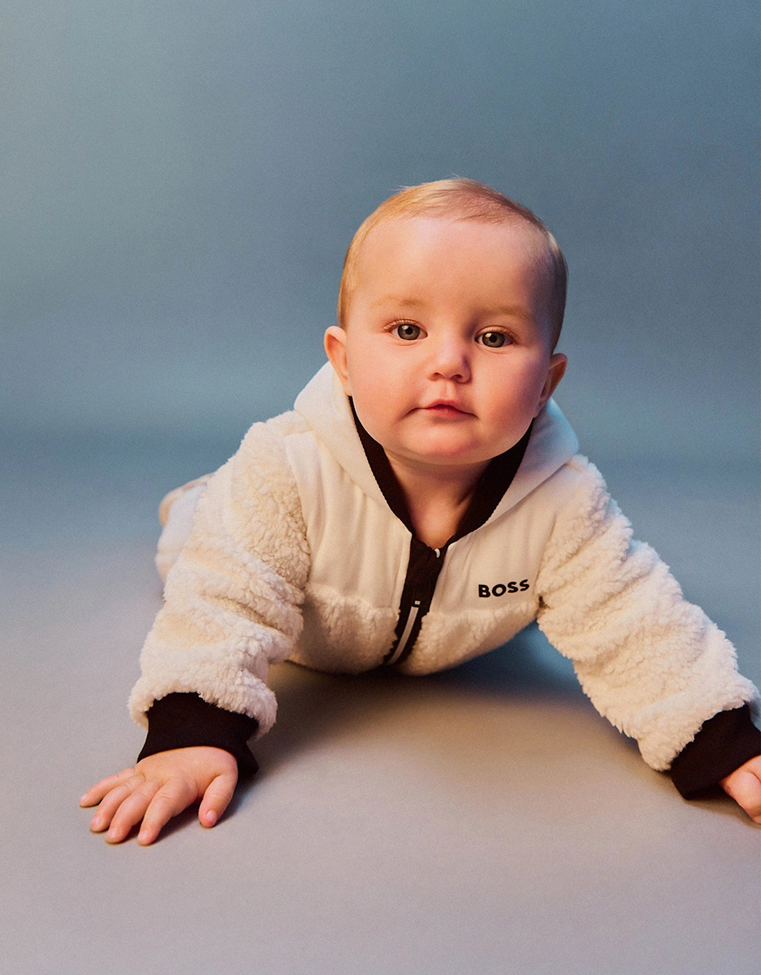 BOSS Baby Boys Faux Shearling All In One in Ivory