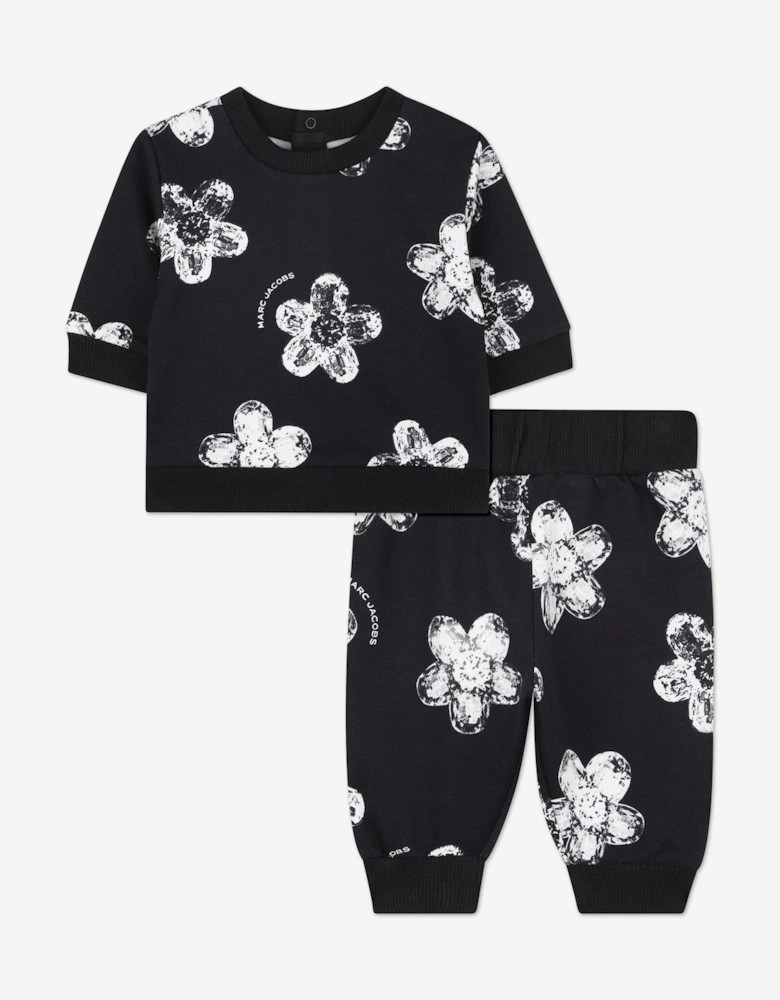 MARC JACOBS Baby Girls Daisy Print Tracksuit in Black