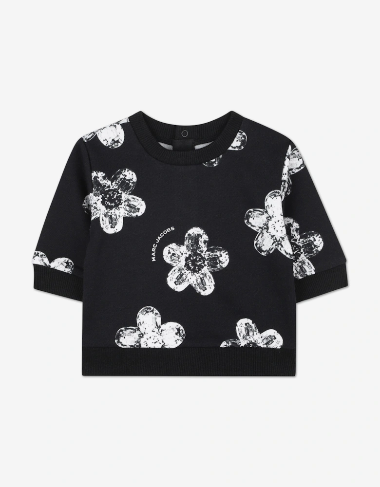 MARC JACOBS Baby Girls Daisy Print Tracksuit in Black