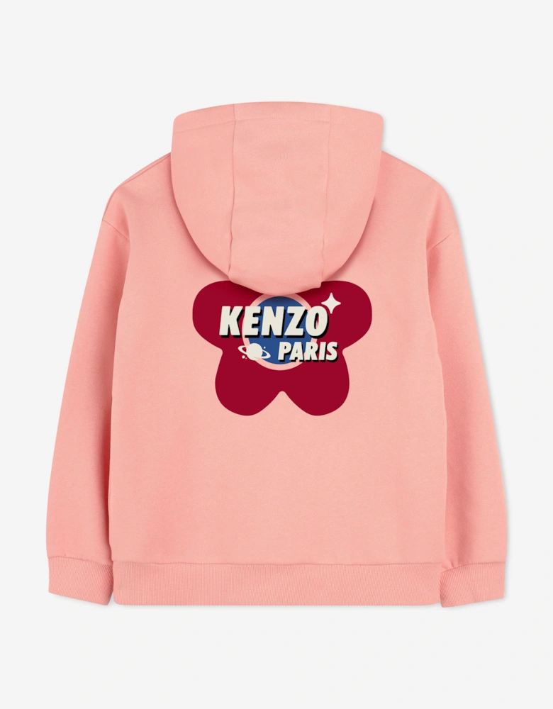 Girls Logo Zip Up Top in Pink