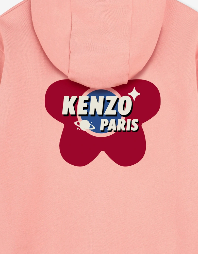 Girls Logo Zip Up Top in Pink