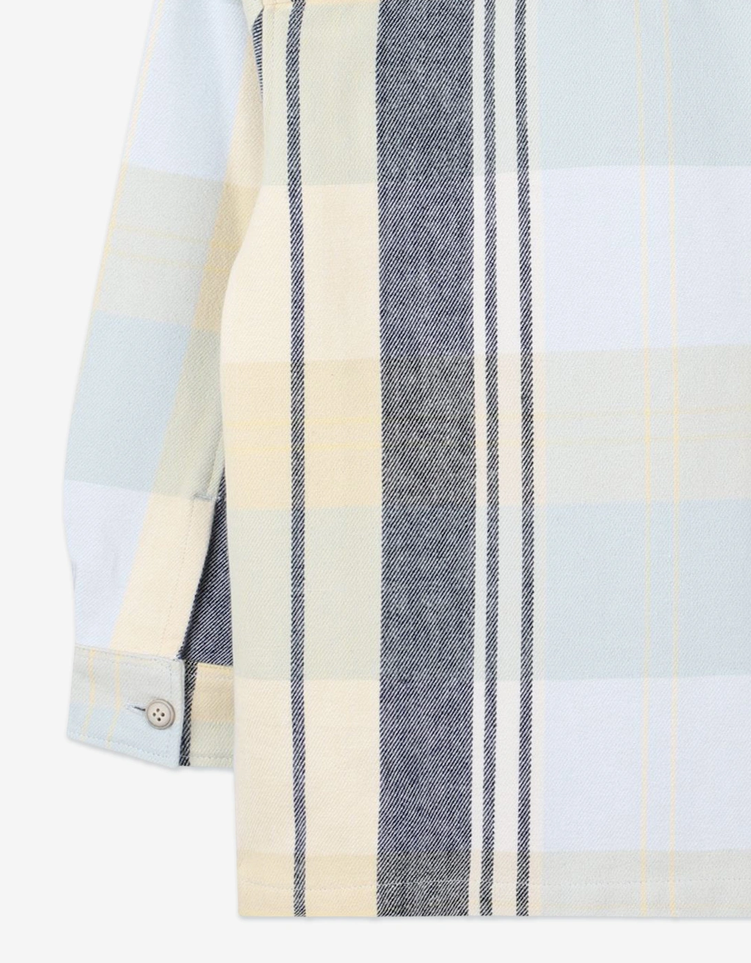 BOSS Boys Checked Logo Shirt in Blue