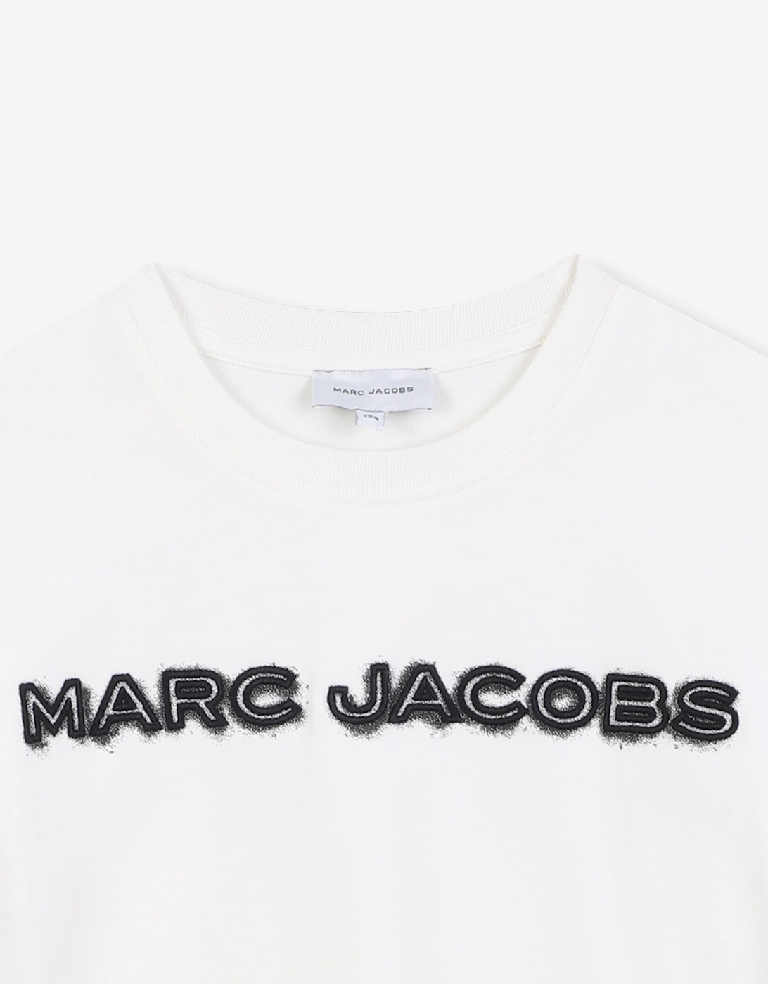 Boys Embroidered Logo T-Shirt in Ivory
