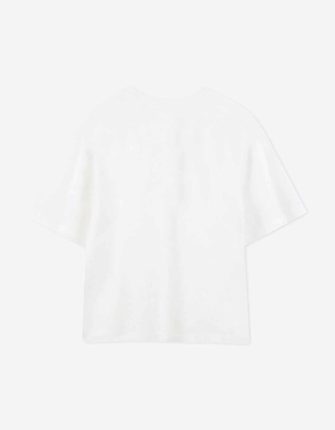 Boys Embroidered Logo T-Shirt in Ivory