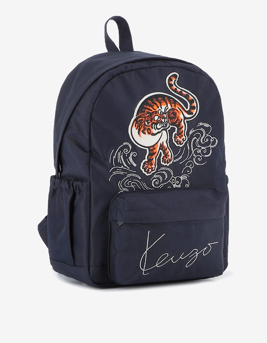 Kids Tiger Backpack in Navy (38cm)