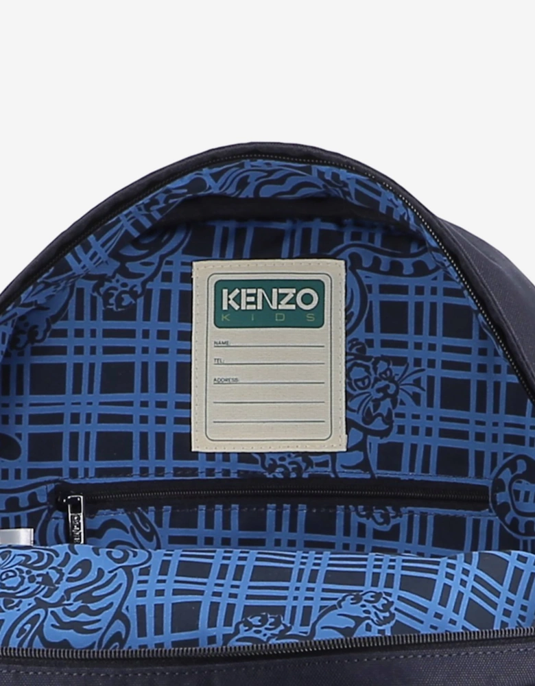 Kids Tiger Backpack in Navy (38cm)