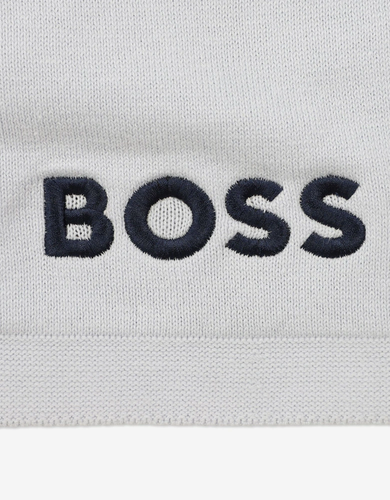BOSS Baby Boys Monogram Blanket in Blue (75cm)