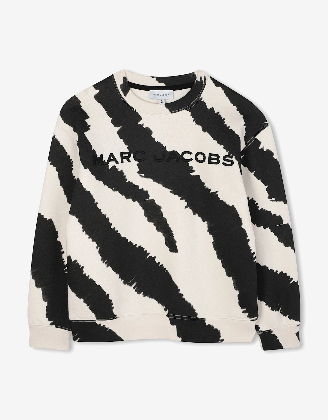 Boys Zebra Print Sweatshirt in Black, 5 of 4