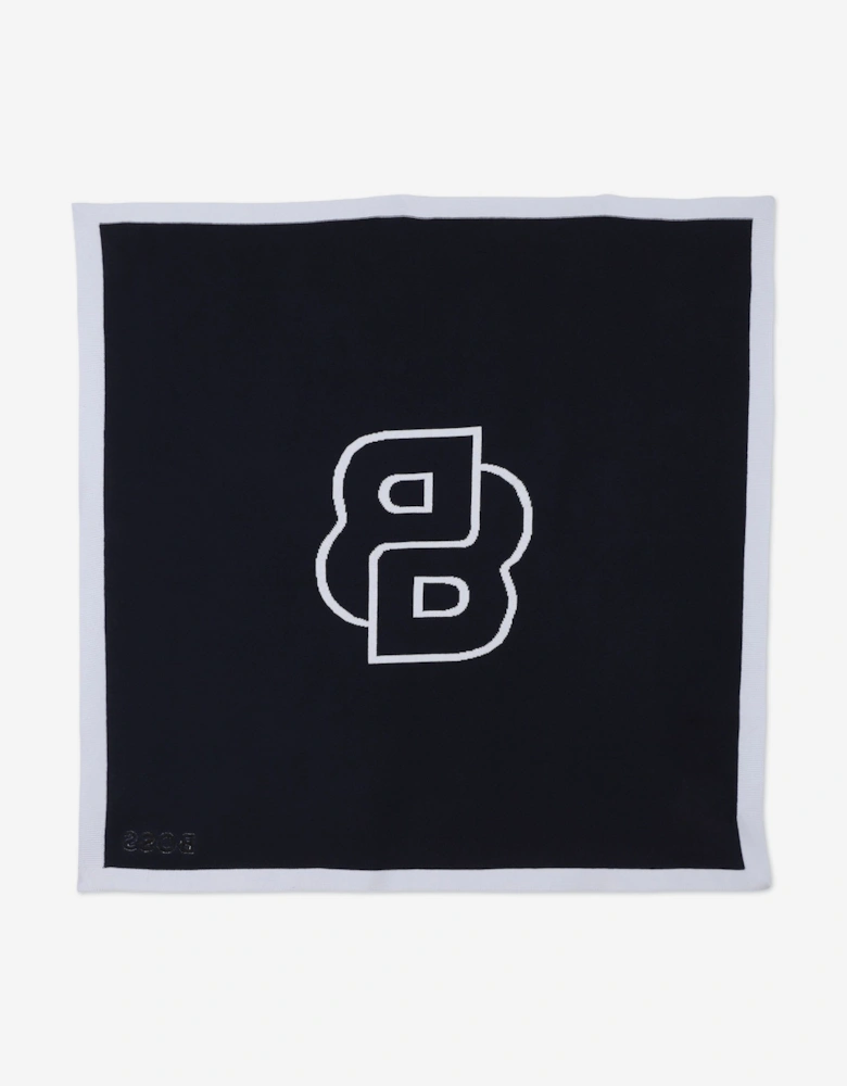 BOSS Baby Boys Monogram Blanket in Blue (75cm)