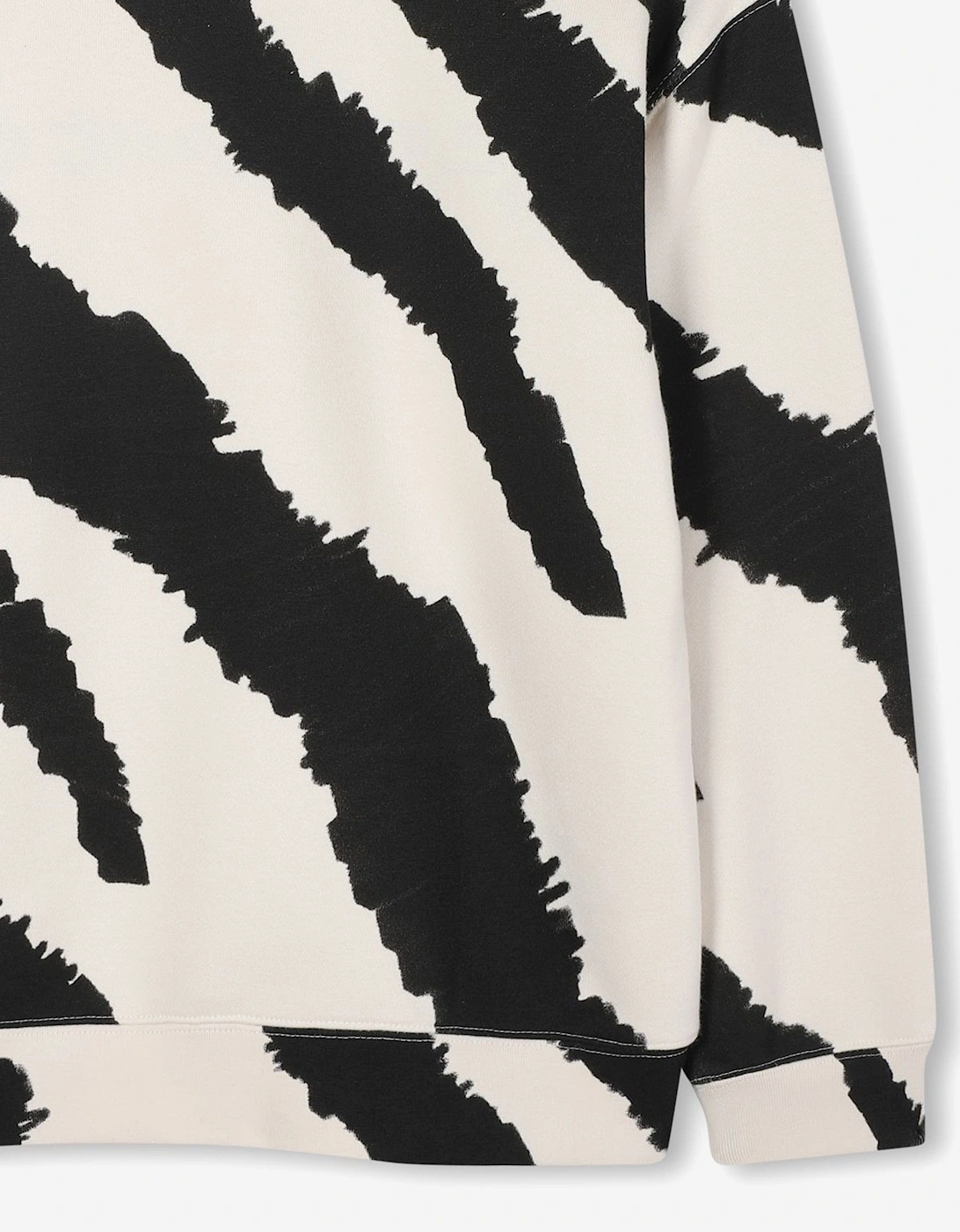 Boys Zebra Print Sweatshirt in Black