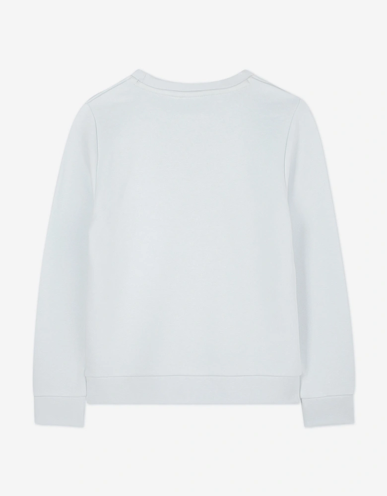 BOSS Boys Logo Print Sweatshirt in Blue