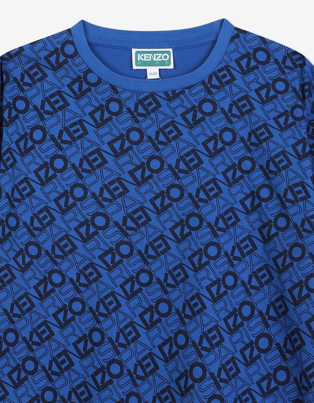 Boys Logo Print T-Shirt in Blue