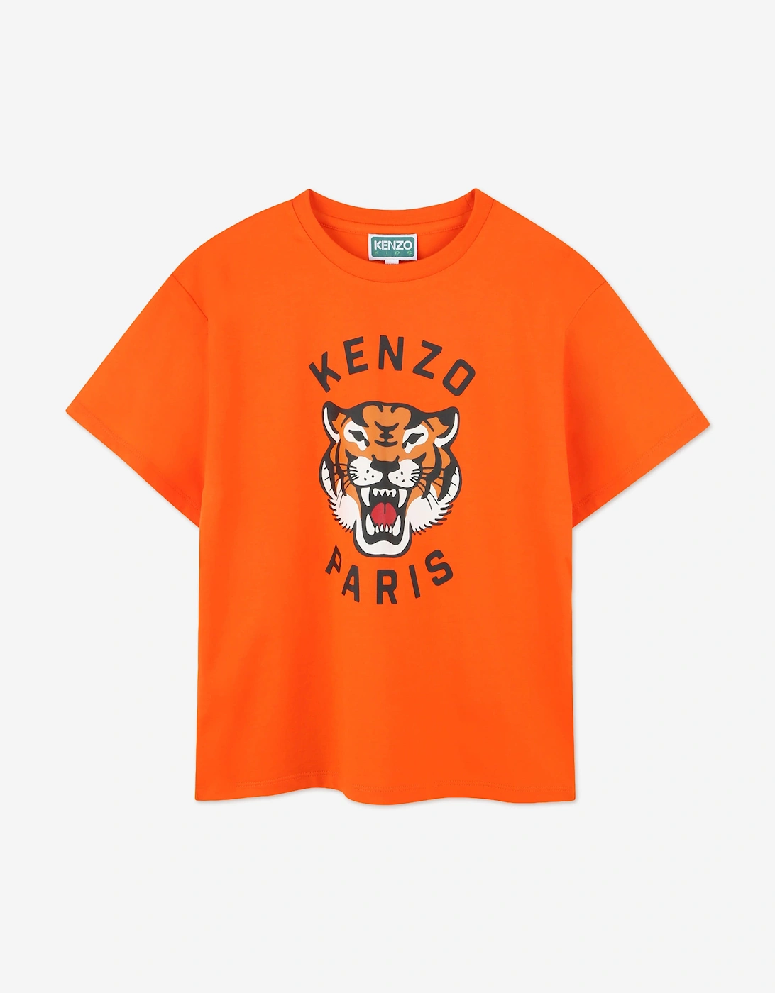 Kids Lucky Tiger T-Shirt in Orange, 4 of 3