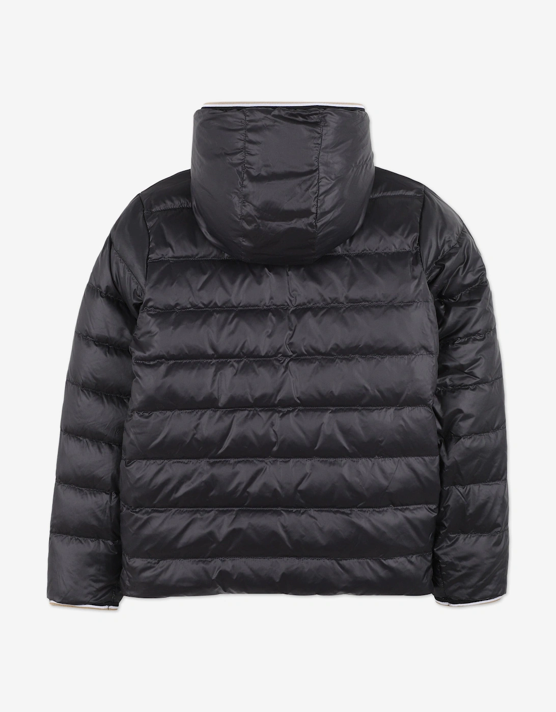 BOSS Boys Reversible Down Padded Puffer Jacket in Green