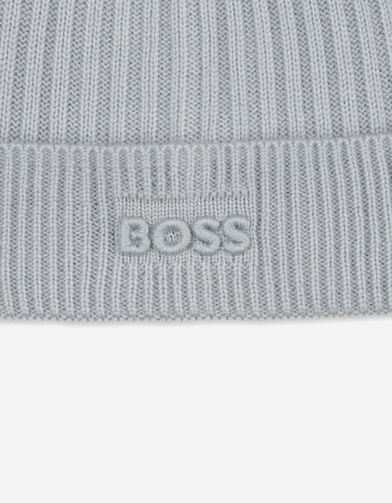 BOSS Baby Boys Embroidered Logo Beanie Hat in Blue