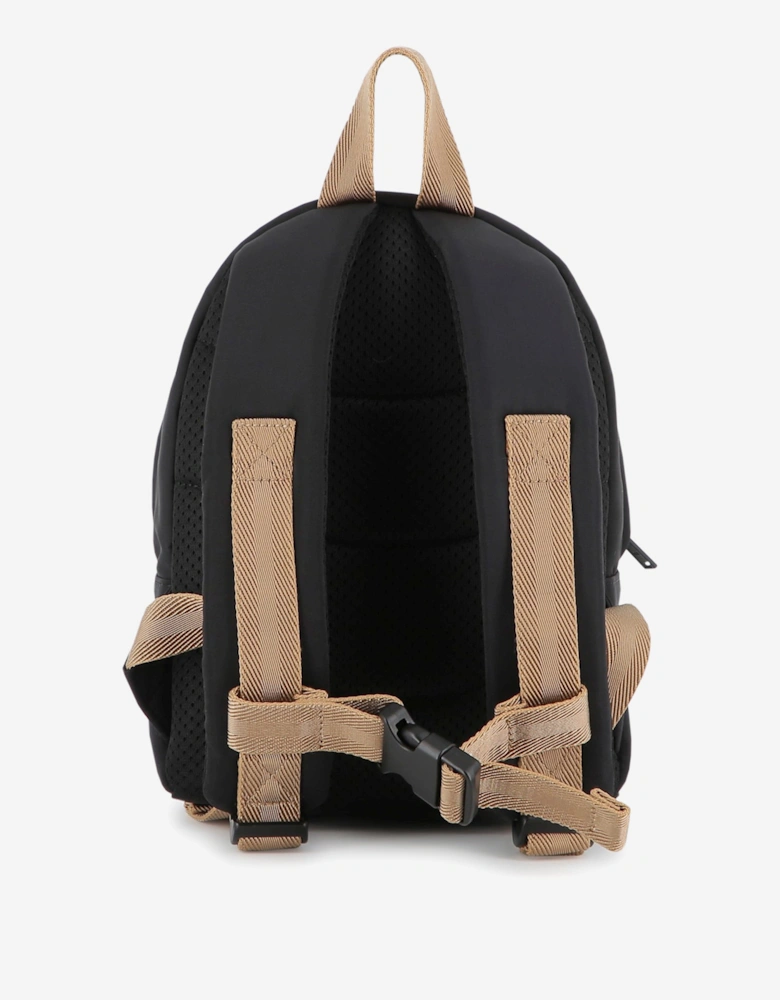 BOSS Boys Logo Print Backpack in Black (26.5cm)