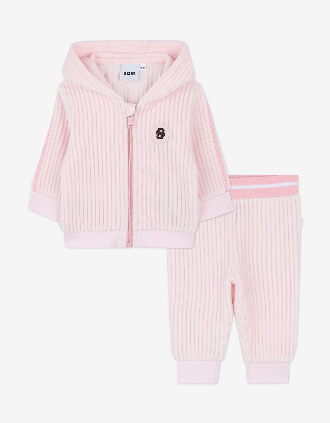 BOSS Baby Girls Logo Tracksuit in Pink, 6 of 5