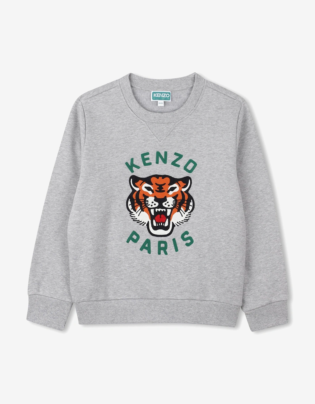 Boys Lucky Tiger Sweatshirt in Grey, 5 of 4