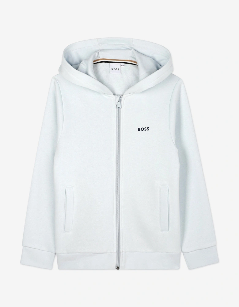 BOSS Boys Logo Print Tracksuit in Blue