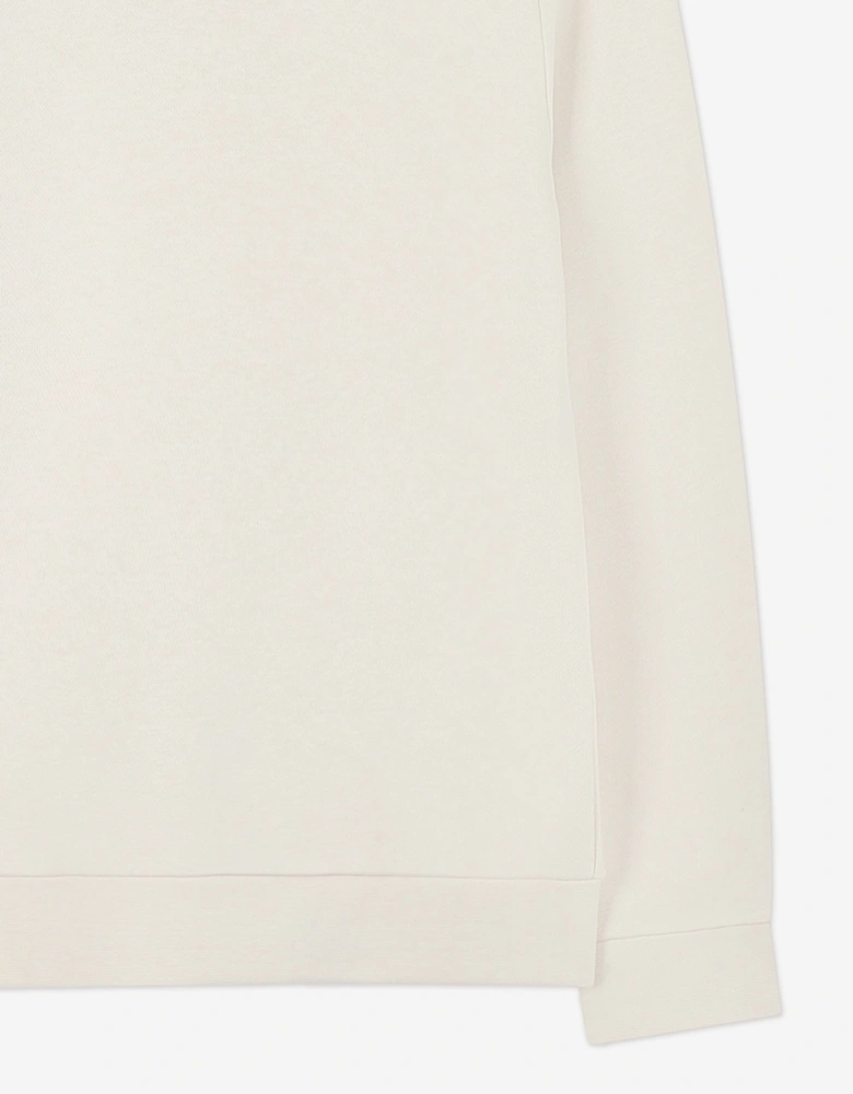 BOSS Boys Logo Print Sweatshirt in Ivory