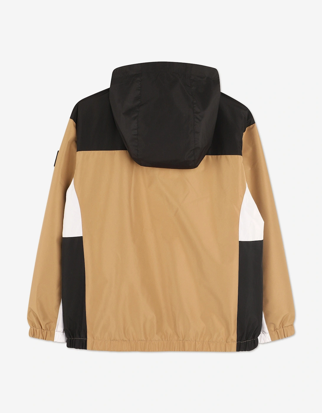 BOSS Boys Hooded Windbreaker Jacket in Brown