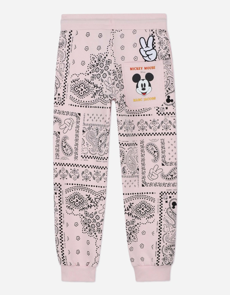 Girls Disney's Mickey Mouse Bandana Joggers in Pink