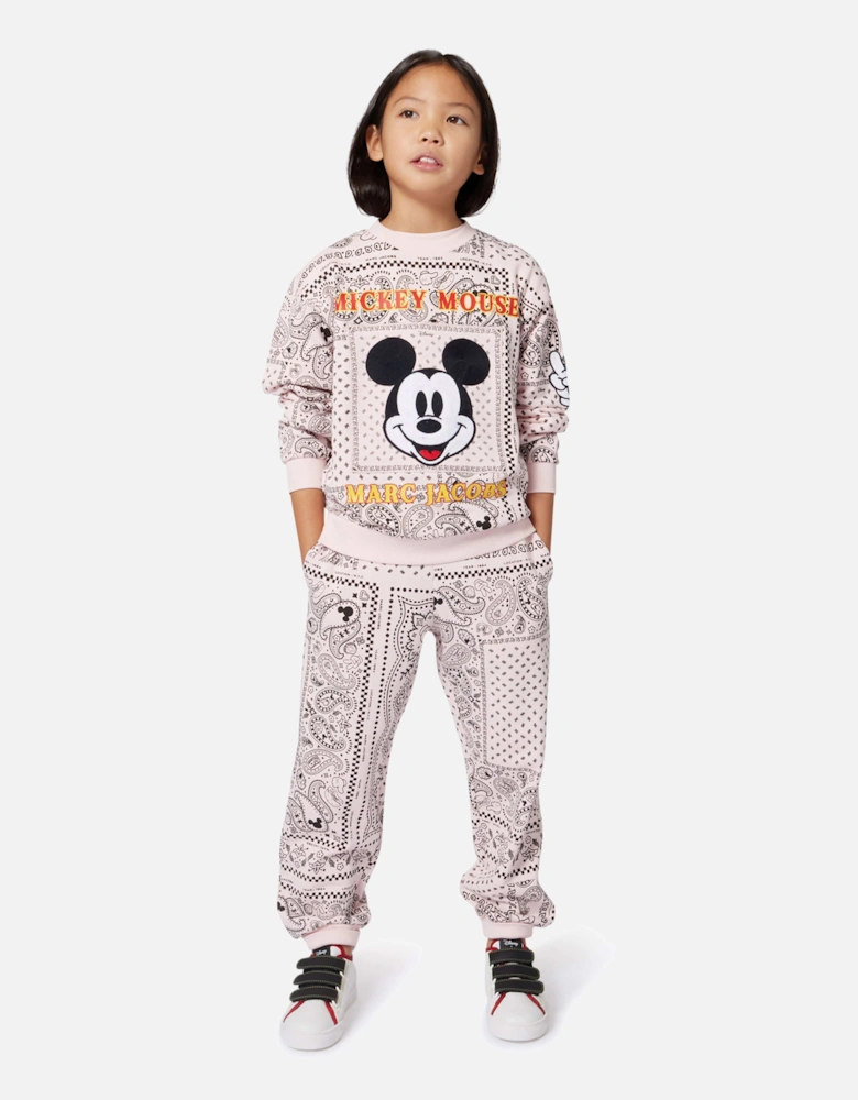 Girls Disney's Mickey Mouse Bandana Joggers in Pink