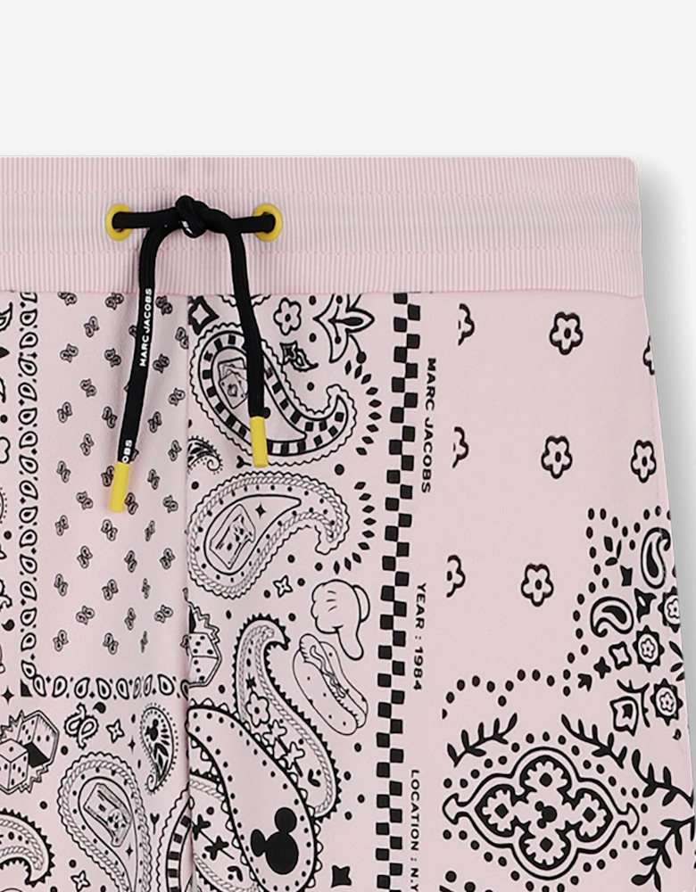 Girls Disney's Mickey Mouse Bandana Joggers in Pink