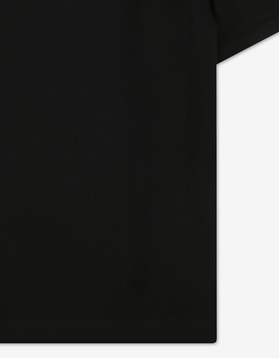 BOSS Boys Jacquard Collar Polo Shirt in Black