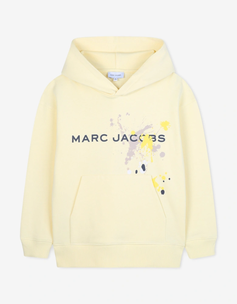 Boys Paint Logo Hoodie in Yellow