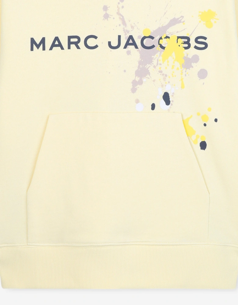 Boys Paint Logo Hoodie in Yellow