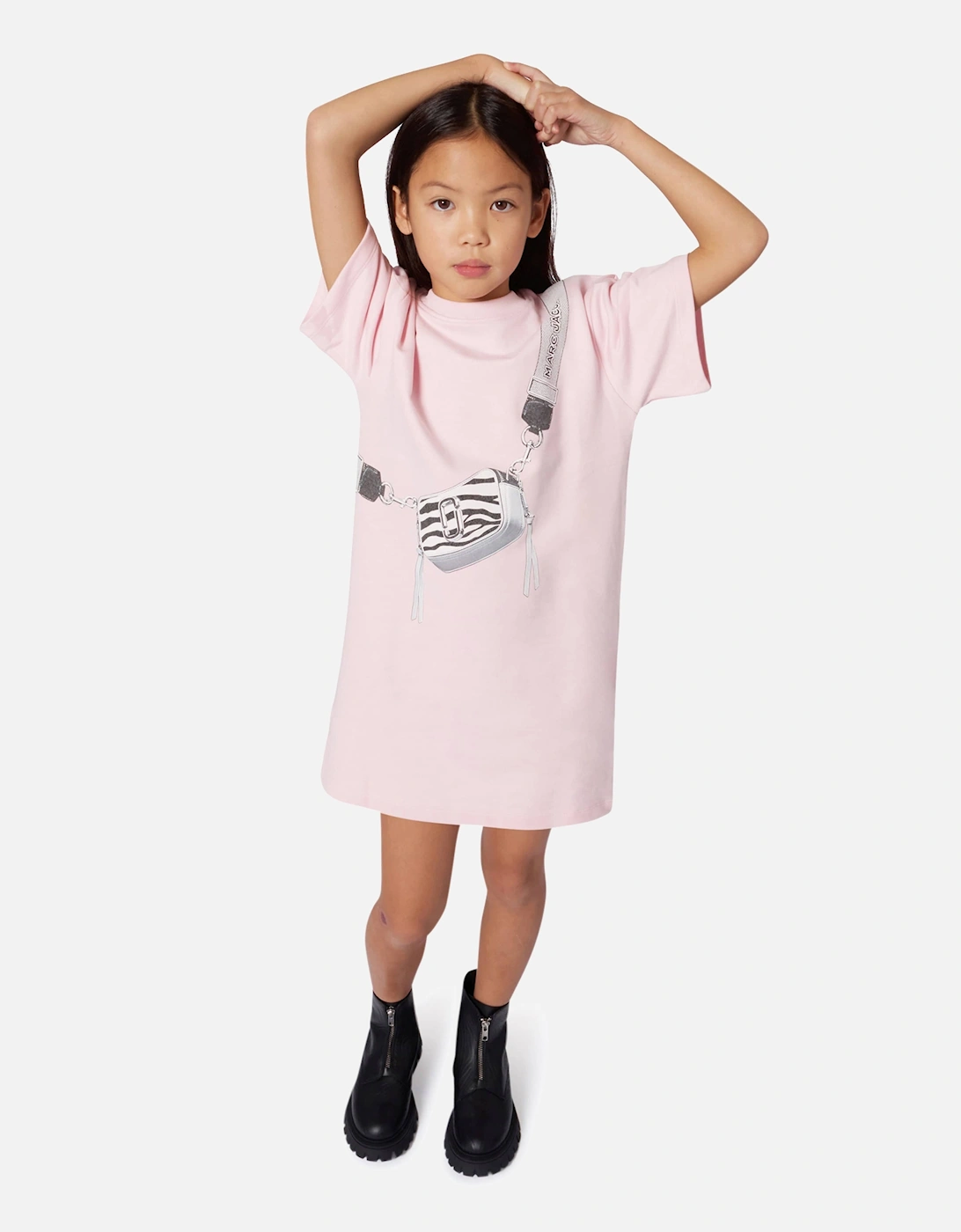 Girls Snapshot Bag Print T-Shirt in Pink