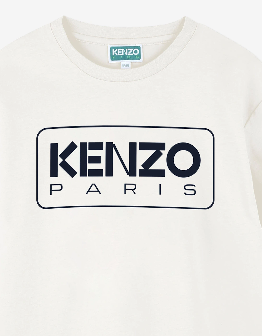 Kids Logo Print T-Shirt in Ivory