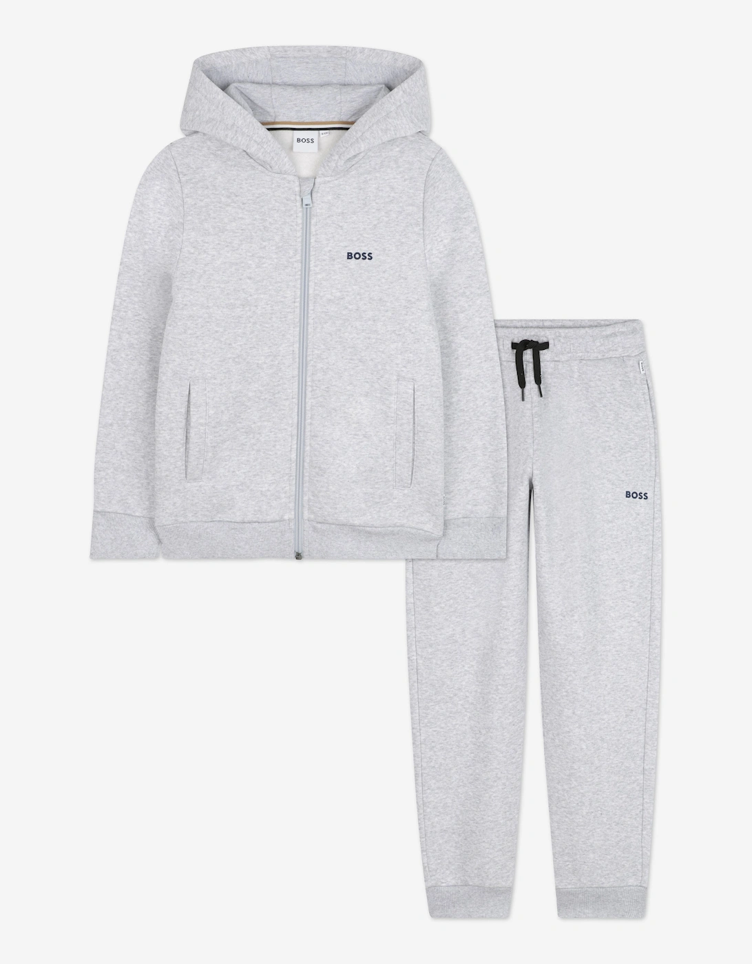 Boy's BOSS Boys Logo Print Tracksuit in Grey - Size: 14 years